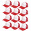 12 Pcs Red/White