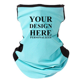 TOPTIE Personalized Custom Printing Two Tone Mesh Cooling Neck Gaiter