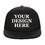 TOPTIE Personalized Custom Two Tone Snapback Hat Mesh Flat Bill Trucker Cap for Adult Youth Teens