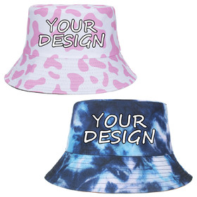 TOPTIE Custom Sun Hat Reversible Cotton Dye Bucket Hat UV Sun Protection Cap
