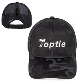TOPTIE Personalized Embroidery Custom Women Camo Ponytail Hat Baseball Cap,Camouflage Mesh Baseball Cap for Women