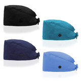 TOPTIE 4 Pieces Bouffant Caps with Sweatband Adjustable Working Caps for Women and Men