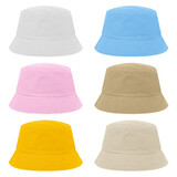 TOPTIE 6 Pack Bucket Hat for Men Women Multicolor Sun Hat Denim Bucket Hat Fishing Hunting Hat