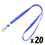 Officeship Thin Lanyard with Swivel Lobster Clasp for Cards /Badges, 3/8"*16" (Pack of 20)