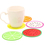 (Price/14PCS)Aspire Colorful Fruit Slices Silicone Coaster, Silicone Rubber Drinking Cup Mat, Coffee Lovers Gift Worthy