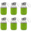 (Pack of 6PCS) Muka 5 Ounce Glass Drinking Bottle with Stainless Steel Lid Insulated Sleeve for Kids