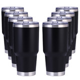 (Pack of 8) Muka 30 Oz. Stainless Steel Tumbler, Powder Coated Insulated Travel Mug
