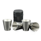 Aspire Set of 4 Stainless Steel Mini Whiskey Cup, Travel Accessories