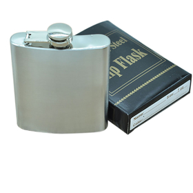 Aspire Blank Stainless Steel Flask, 7 oz, 3 4/5" W x 4 1/5" H