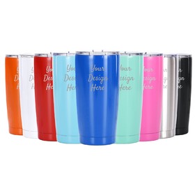 Muka Personalized 20 Ounce Stainless Steel Tumbler with Splash Proof Lid, Laser Engraved