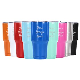 Muka Customized 30 Oz. Tumbler, Double Walled Insulated Stainless Steel With Your Engraved Message