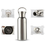 Aspire 25 oz. Single Walled Stainless Steel Water Bottle for Hiking Cycling Camping