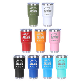 Muka Personalized 30 Oz. Stainless Steel Tumbler, Laser Engrave Durable Powder Coated Insulated Travel Mug
