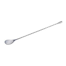 Stainless Steel Mixing Spoons, Spiral Pattern Bar Cocktail Shaker Spoon, 11.8" L x 1" W