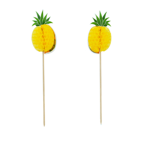 (Pack of 30) Aspire Pineapple Flamingo Summer Umbrella Pitaya Pirate Cocktail Sticks, Cupcake Toppers, Party Decoration, Halloween Christmas Party Favors