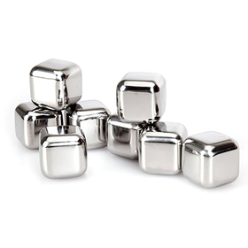 Muka Stainless Steel Whiskey Stones, 1" L x 1" W