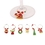 Aspire Set of 6 Christmas Themed Wine Glass Charms, Wine Glass Markers, Wine Glass Tags for Holiday Parties