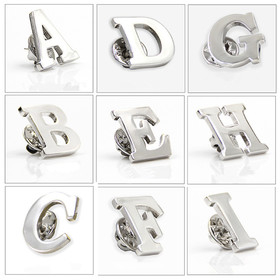 TOPTIE Alphabet Initial Brooches Lapel Pin for Men Women,Badge Business Letters Collar Brooch Pins