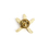ALICE 3D Cast Starfish Lapel Pin Brooch, 3/4" W x 1" L