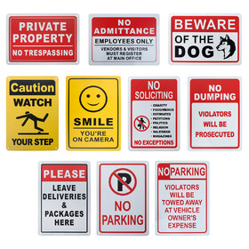 Aspire Aluminum Warning Sign Notice Sign Indoor and Outdoor Use Sign