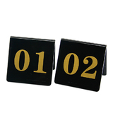Aspire 10PCS Tent Style Double Side Acrylic Table Numbers for Restaurant, 3.15