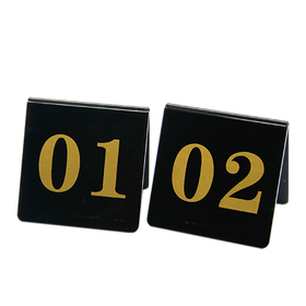 Aspire 10PCS Tent Style Double Side Acrylic Table Numbers for Restaurant, 3.15" x 3.15"