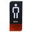 Aspire Acrylic Woodgrain Adhesive Backed Men's and Women's Bathroom Sign Restroom Signs Toilet Sign for Hotel Restaurant School