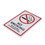 Aspire Plastic No Smoking Including E-Cigarettes Sign with 3M Tape, No Smoking Sign, Indoor or Outdoor Use, 7" W x 10" L