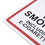 Aspire Plastic No Smoking Including E-Cigarettes Sign with 3M Tape, No Smoking Sign, Indoor or Outdoor Use, 7" W x 10" L