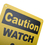 Aspire Aluminum Caution Watch Your Step Safety Sign Warning Sign for Indoor and Outdoor Use