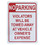 Aspire No Parking Sign, Violators Will Be Towed Away at Vehicle Owners Expense for Business
