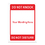 Aspire Custom Rust Free Aluminum Sign, Do Not Knock Do Not Disturb Sign No Soliciting Sign, Red on White