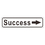 Aspire Custom Arrow Guide Sign-Rust Free Aluminum Sign, Success & Happiness (with Right Arrow Symbol), Black on White