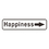 Aspire Custom Arrow Guide Sign-Rust Free Aluminum Sign, Success & Happiness (with Right Arrow Symbol), Black on White