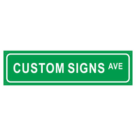 Aspire Customized Reflective Street Sign, Avenue Sign- Rust Free Aluminum Sign, White on Black, White on Green