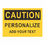 Aspire Personalize Add Your Text Caution Sign- Custom Rust Free Aluminum Sign, Black on Yellow