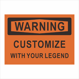 Aspire Custom Warning Sign Personalize Add Your Text DIY Rust Free Aluminum Sign, Black on Orange