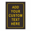 Aspire Customizable Aluminum Sign, Add Your Custom Text Here Rust Free Sign, Gold on Black