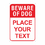 Aspire Custom Reflective Aluminum Sign, Beware of Dog Personalized Rust Free Aluminum Warning Sign, Red on White