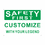 Aspire Reflective Custom Aluminum Sign, Personalized Rust Free Warning Sign Safety First, Green on White