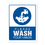 Aspire Plastic Please Wash Your Hands Sign, Hand Washing Sign, Easy to Mount