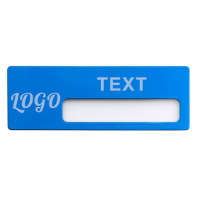 Aspire Customized Stainless Steel Reusable Half Window Name Tag, ID ...