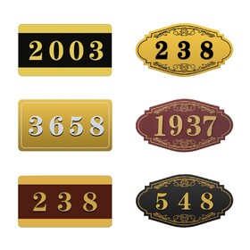 Aspire Customized Acrylic House Hotel Office Apartment Number Sign, Personalized Address Plaque Sign, Number or Letter Only, Small Size, 4 x 7 inches