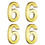 (Pack of 4) Aspire 2 Inch Golden Self-Stick Number for Door, House and Mailbox, Digit (Number 0-9)