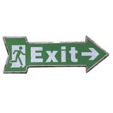 Aspire Metal Tin Sign, Welcome/Open/Exit Arrow Sign, 3-3/10