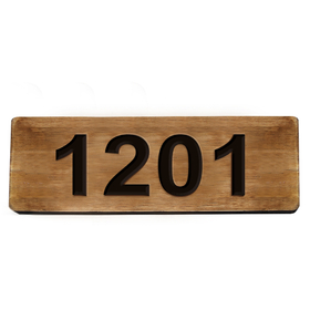 Aspire Personalized Wooden Address Plaque, Customized House Number Sign, 4.3" L x 11.8" W