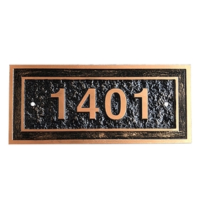 Aspire Personalized Address Plaque, Custom Rectangle House Number Sign
