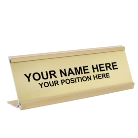 Aspire Personalized Office Name Plate With Desk Holder, Laser Engraved, for School Business Hotel