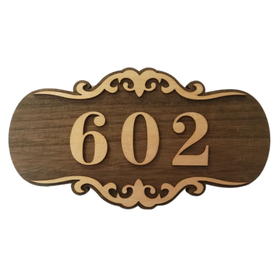 Aspire Customized Home Address Sign, Wooden House Hotel Office Number Sign, Personalized Address Plaque Sign