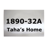 Aspire Personalized House Number Sign, Customized Stainless Steel Wall Sign